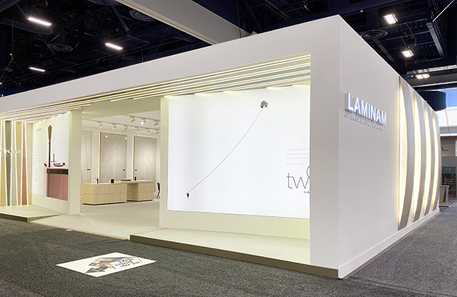 Laminam Trade show exhibit in Las Vegas